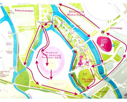 Diamond relays course map